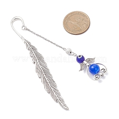 Tibetan Style Alloy Feather Bookmarks&nbsp;AJEW-JK00398