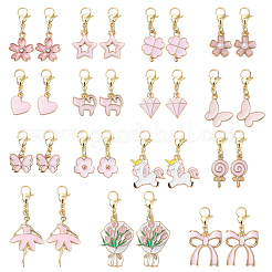 30Pcs Alloy Enamel Pendant Decorations&nbsp;HJEW-SC0002-13
