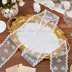 Polyester Embroidery Lace Bowknot Long Scarf Belts for Women&nbsp;AJEW-WH20070-194B