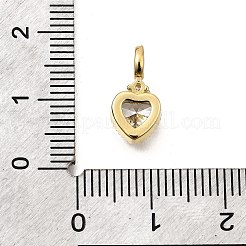 Brass Pave Cubic Zirconia Charms&nbsp;LS-KK-Q097-03D-G