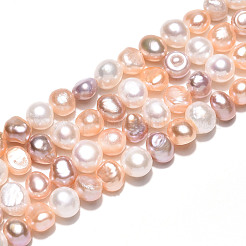 Natural Cultured Freshwater Pearl Beads Strands&nbsp;PEAR-N014-05M-01