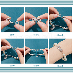 Brass Pave Clear Cubic Zirconia Fold Over Clasps&nbsp;FIND-WH0156-22P