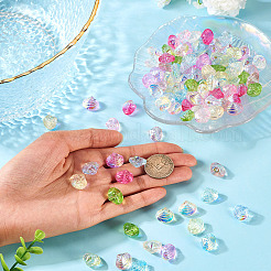100Pcs 10 Colors Electroplated Transparent Glass Beads Strands&nbsp;GLAA-TA0003-83