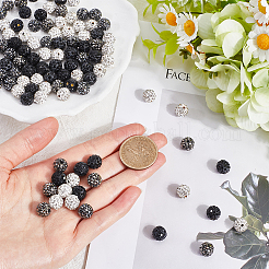 150Pcs 3 Colors Pave Disco Ball Beads&nbsp;RB-SP0001-10A