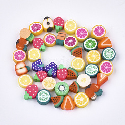 Handmade Polymer Clay Beads Strands&nbsp;CLAY-S092-24