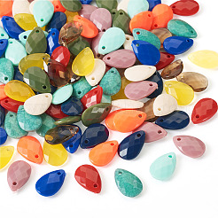 100Pcs 10 Colors Opaque Acrylic Charms&nbsp;MACR-TA0001-86