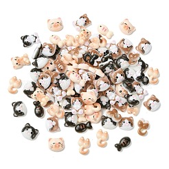 100Pcs Cat & Fish Resin Cabochons&nbsp;MRMJ-CJ0001-40