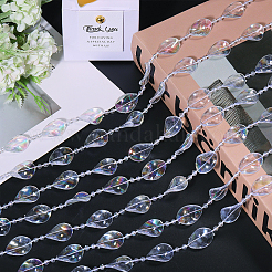 Acrylic Beads Chains&nbsp;CHAC-WH0001-06