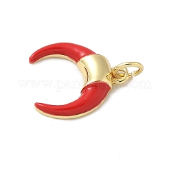 Brass Enamel Pendants&nbsp;KK-C110-28G-02