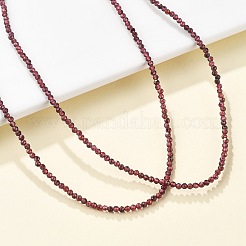 Natural Garnet Beaded Necklaces&nbsp;NJEW-K114-A-A04
