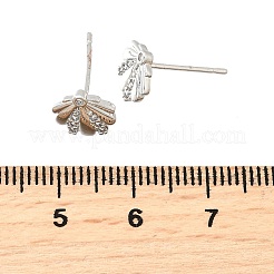 Brass Micro Pave Clear Cubic Zirconia Stud Earrings&nbsp;EJEW-M103-08P