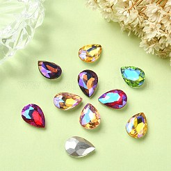 Pointed Back Glass Rhinestone Cabochons&nbsp;RGLA-YW0002-04