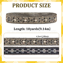 Ethnic Style Polyester Ribbon&nbsp;OCOR-WH0003-084B