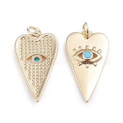 Brass Micro Pave Cubic Zirconia Pendants&nbsp;ZIRC-I042-01B