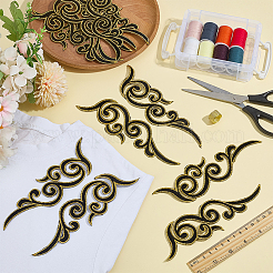Polyester Computerized Embroidery Iron on/Sew on Patches&nbsp;PATC-WH0024-032
