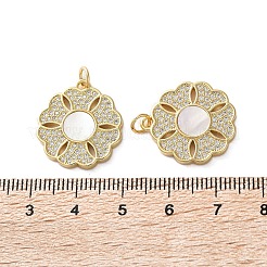 Brass Micro Pave Cubic Zirconia Pendants&nbsp;KK-U070-17A-G
