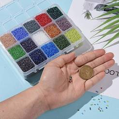 FGB 25000PCS 15 Colors 12/0 Grade A Round Glass Seed Beads&nbsp;SEED-JP0011-02-2mm