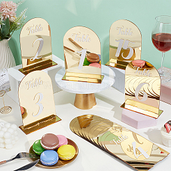 15Pcs 15 Styles Number1~15 Acrylic Table Place Cards&nbsp;AJEW-WA0001-49
