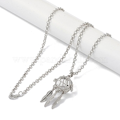 Brass Pendant Necklaces&nbsp;NJEW-G089-14D-P