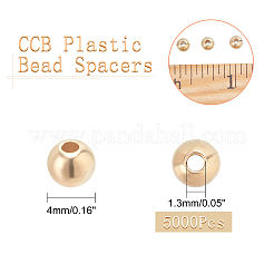5000Pcs CCB Plastic Bead Spacers&nbsp;CCB-NB0001-09