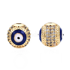 Brass Micro Pave Cubic Zirconia Beads&nbsp;KK-N227-88B