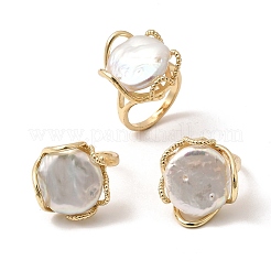 Brass Cuff Open Rings for Women&nbsp;RJEW-D344-02G