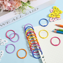 100Pcs 5 Colors Zinc Alloy Loose Leaf Book Binder Hinged Rings&nbsp;FIND-SP0002-66