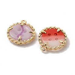 Porcelain Button Pendants&nbsp;KK-B081-02KCG