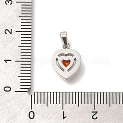 304 Stainless Steel Micro Pave Cubic Zirconia Pendants&nbsp;STAS-H228-03P-08