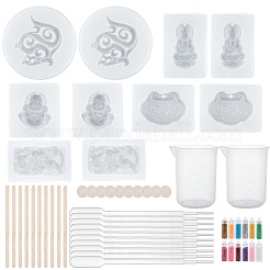 Buddhaist DIY Pendant Silicone Molds Kits&nbsp;DIY-OC0002-86