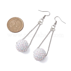 Resin Rhinestone Dangle Earring&nbsp;EJEW-JE05909