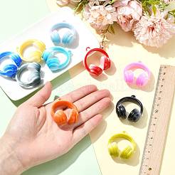 10Pcs 10 Colors Two Tone Opaque Acrylic Pendants&nbsp;SACR-FS0001-55