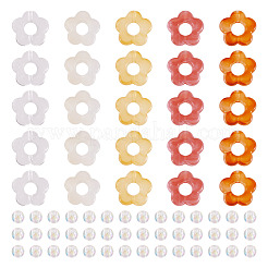 100Pcs 5 Colors Transparent Acrylic Beads&nbsp;MACR-TA0002-58