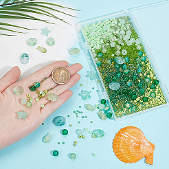 Ocean Theme DIY Seed & Glass Beads Jewelry Making Finding Kit&nbsp;DIY-SC0024-64D