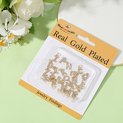 26Pcs 26 Styles Real 18K Gold Plated Brass Micro Pave Clear Cubic Zirconia Charms&nbsp;KK-BBC0018-09