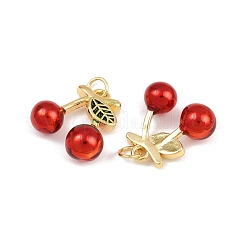 Brass Enamel Pendants&nbsp;KK-L240-17G