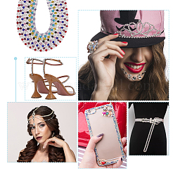 16 Yards 8 Colors Iron Rhinestone Cup Chains&nbsp;CH-NB0001-03