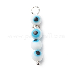 Handmade Evil Eye Lampwork  Pendants&nbsp;PALLOY-JF01725-02