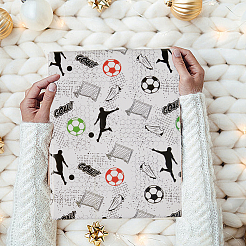 12Pcs 6 Styles Football Theme Gift Wrapping Paper&nbsp;AJEW-WH20020-118D