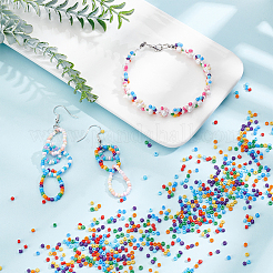 Glass Round Seed Beads Set&nbsp;SEED-WH0003-01