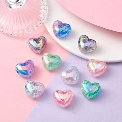 10Pcs 5 Colors Transparent Crackle Acrylic Beads&nbsp;MACR-YW0002-64