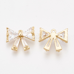 Brass Cubic Zirconia Charms&nbsp;KK-T035-41