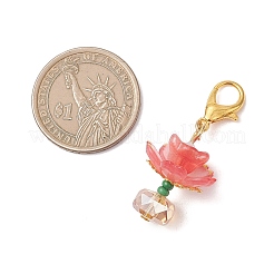 Flower Glass Pendant Decorations&nbsp;HJEW-MZ00404