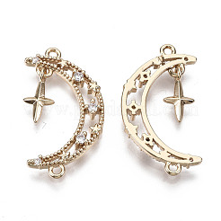 Brass Micro Pave Cubic Zirconia Links Connectors&nbsp;KK-R111-044
