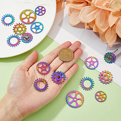 36Pcs 6 Style Rack Plating Alloy Pendants&nbsp;PALLOY-DC0001-19