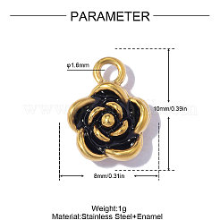 304 Stainless Steel with Enamel Charms&nbsp;SA-OY001-04G-2