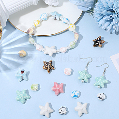 48Pcs 12 Styles Handmade Porcelain Beads&nbsp;PORC-PA0001-07