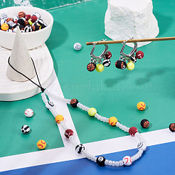 Handmade 8 Ball Polymer Clay Beads&nbsp;CLAY-TA0001-84A