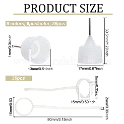 BENECREA 36 Sets 6 Colors Iron Replacement Needle Tip Cap&nbsp;FIND-BC0003-99