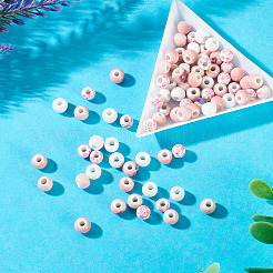 80Pcs 4 Colors Handmade Porcelain Beads&nbsp;PORC-TA0001-53B